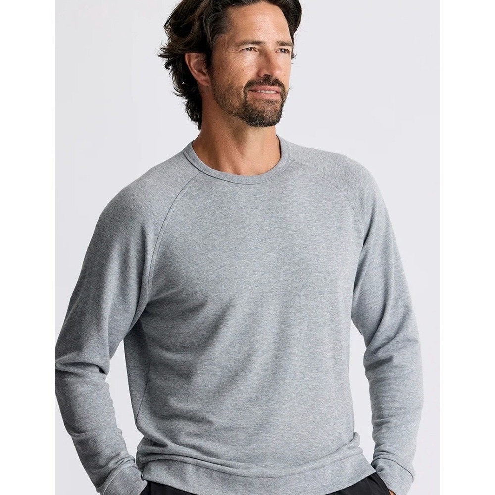 Free Fly Men's Bamboo Lightweight Fleece Crew Neck Heather Grey Size XXL